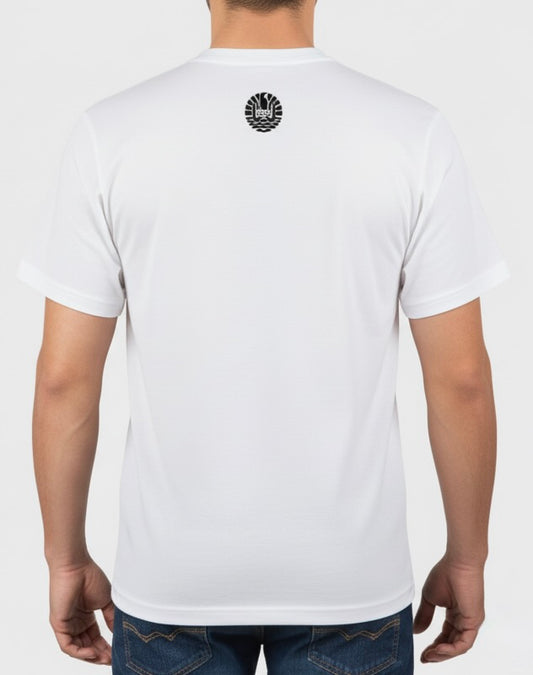 ARE Tahiti Men's White Cotton Shirt - Black Logo