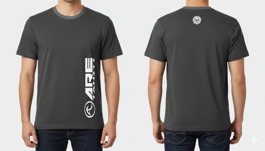 ARE Tahiti Men's Gray Cotton Shirt - White Logo