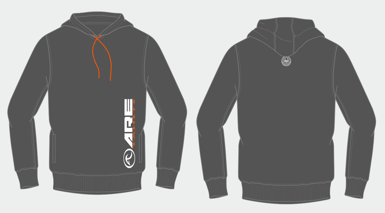 ARE Tahiti Gray Cotton Hoodie