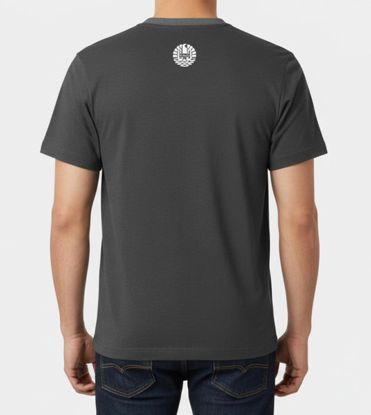 ARE Tahiti Men's Gray Cotton Shirt - White Logo