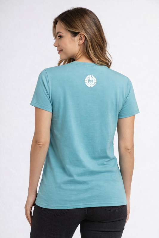 ARE Tahiti Women's Teal Cotton Shirt