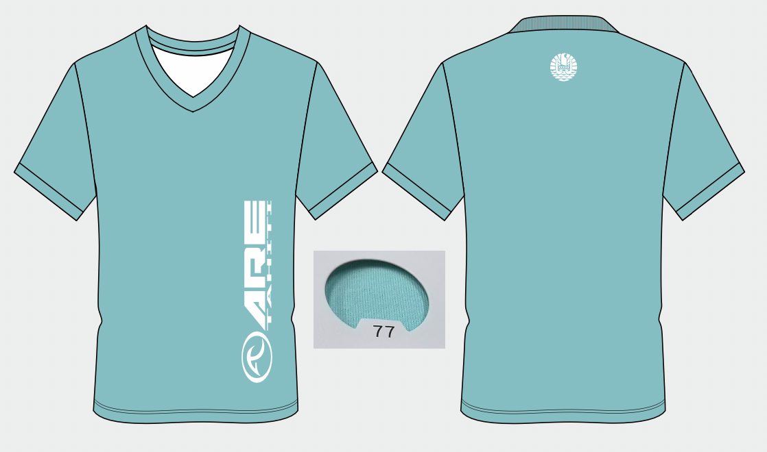 ARE Tahiti Women's Teal Cotton Shirt
