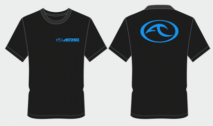 ARE Tahiti Men's Black Cotton Shirt - Blue Logo